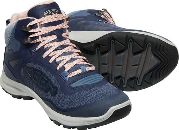 キーン レディース ブーツ・レインブーツ シューズ KEEN Women's Terradora Flex Mid Waterproof Hiking Boots Vintage Indigo