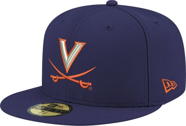 ニューエラ メンズ 帽子 アクセサリー New Era Men's Virginia Cavaliers Blue 59Fifty Fitted Hat