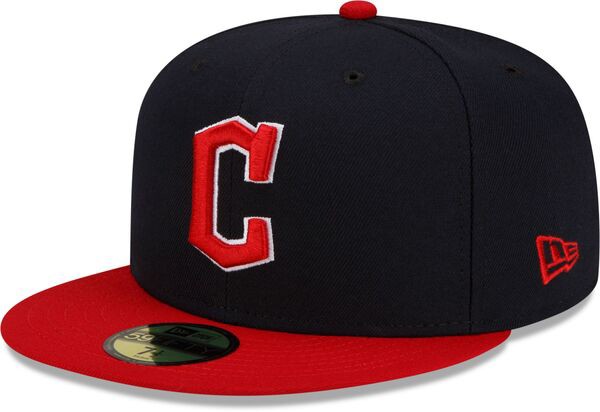 ニューエラ メンズ 帽子 アクセサリー New Era Men's Cleveland Guardians Navy 59Fifty Authentic Collection Home Fitted Hatの通販は