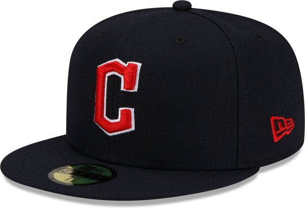 ニューエラ メンズ 帽子 アクセサリー New Era Men's Cleveland Guardians Navy 59Fifty Authentic Collection Road Fitted Hatの通販は 13,980円