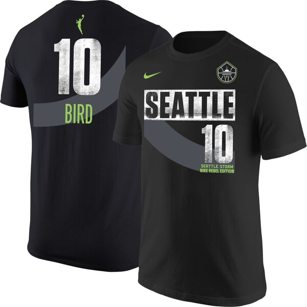 ナイキ メンズ Tシャツ トップス Nike Adult Seattle Storm Sue Bird #10 Black T-Shirt