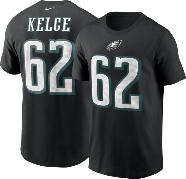 ナイキ メンズ Tシャツ トップス Nike Men's Philadelphia Eagles Jason Kelce #62 Logo Black T-Shirtの通販は 10,245円