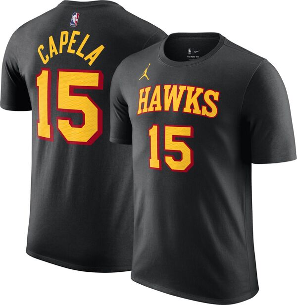 ジョーダン メンズ Tシャツ トップス Nike Men's Atlanta Hawks Clint Capela #15 Black T-Shirtの通販は 13,980円