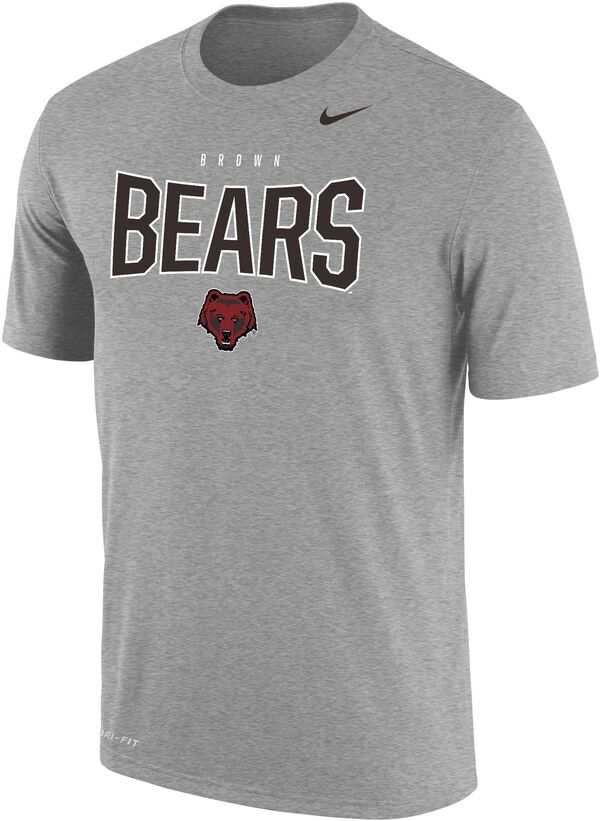 ナイキ メンズ Tシャツ トップス Nike Men's Brown University Bears Grey Dri-FIT Cotton T-Shirtの通販は