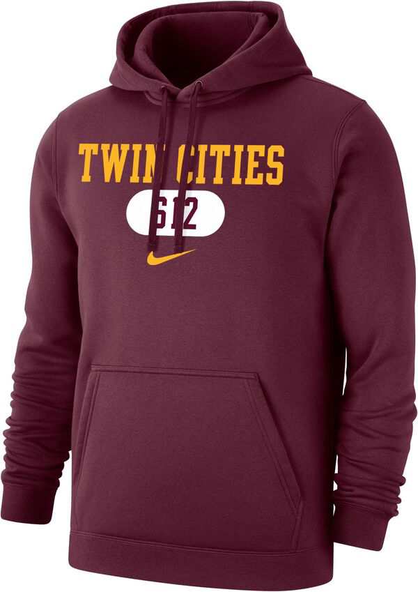 ナイキ メンズ 帽子 アクセサリー Nike Men's Minnesota Golden Gophers Maroon Twin Cities 612 Area Code Pullover Hoodie