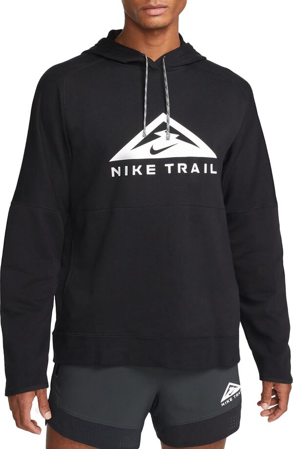 ナイキ メンズ シャツ トップス Nike Men's Dri-FIT Trail Pullover Trail Running Hoodie Blackの通販は