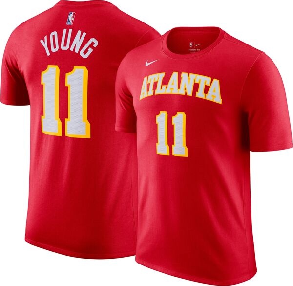 ナイキ メンズ Tシャツ トップス Nike Men's Atlanta Hawks Trae Young #11 Red T-Shirtの通販は 13,980円