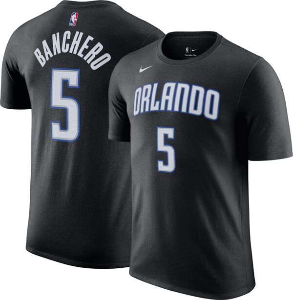 ナイキ メンズ Tシャツ トップス Nike Men's Orlando Magic Paolo Banchero #5 Black T-Shirtの通販は 13,480円