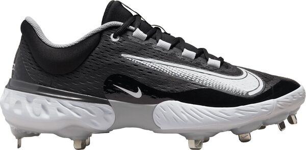 ナイキ メンズ スニーカー シューズ Nike Men's Alpha Huarache Elite 4 Metal Baseball Cleats Black/Grey