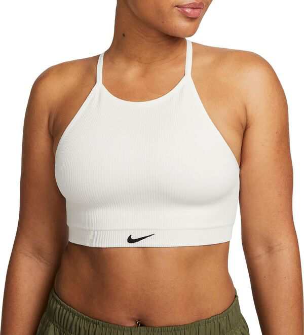 ナイキ レディース ブラジャー アンダーウェア Nike Women's Indy Seamless Ribbed Light-Support Non-Padded Sports Bra Sail