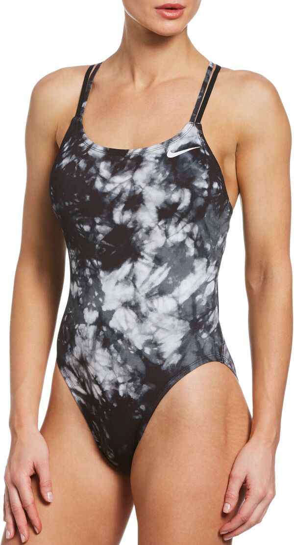 ナイキ レディース 上下セット 水着 NIKE Women's Hydrastrong Tie Dye Spiderback One Piece Swimsuit Black