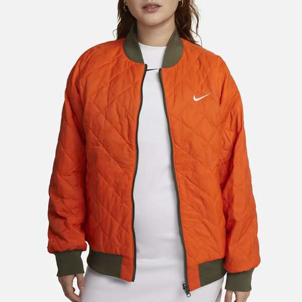 ナイキ レディース ジャケット・ブルゾン アウター Nike Sportswear Women's Reversible Varsity Bomber Jacket Medium Olive