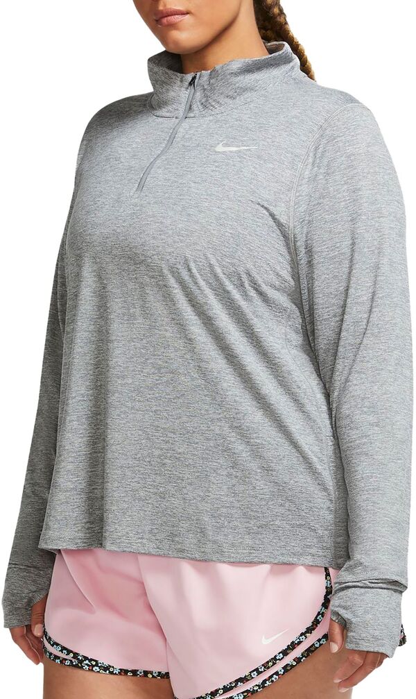 ナイキ レディース シャツ トップス Nike Women's Element Long Sleeve 1/2 Zip Shirt (Plus Size) Smoke Greyの通販は