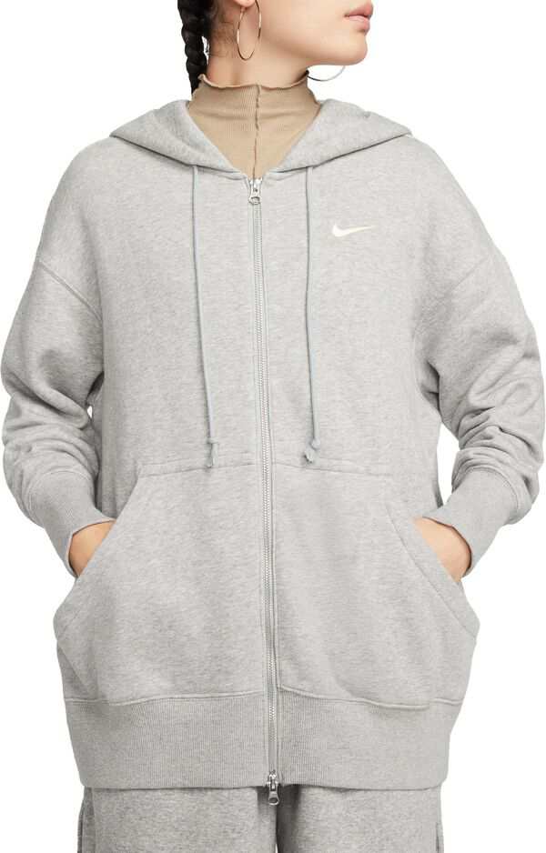 ナイキ レディース ジャケット・ブルゾン アウター Nike Sportswear Women's Phoenix Fleece Oversized Full-Zip Hoodie Dk Grey Heather