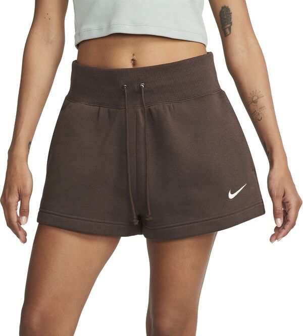 ナイキ レディース ハーフパンツ・ショーツ ボトムス Nike Sportswear Women's Phoenix Fleece High-Waisted Shorts Baroque Brown