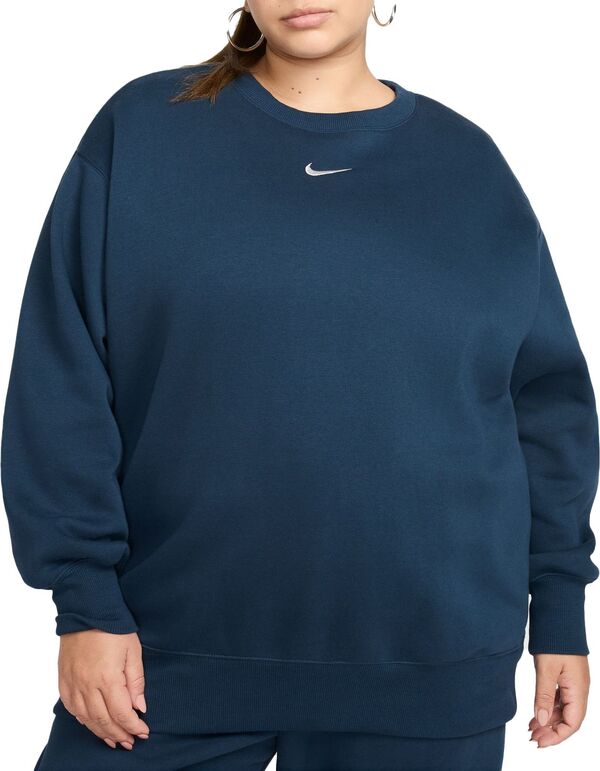 ナイキ レディース パーカー・スウェット アウター Nike Women's Sportswear Phoenix Fleece Oversized Crewneck Sweatshirt (Plus Size)の通販は