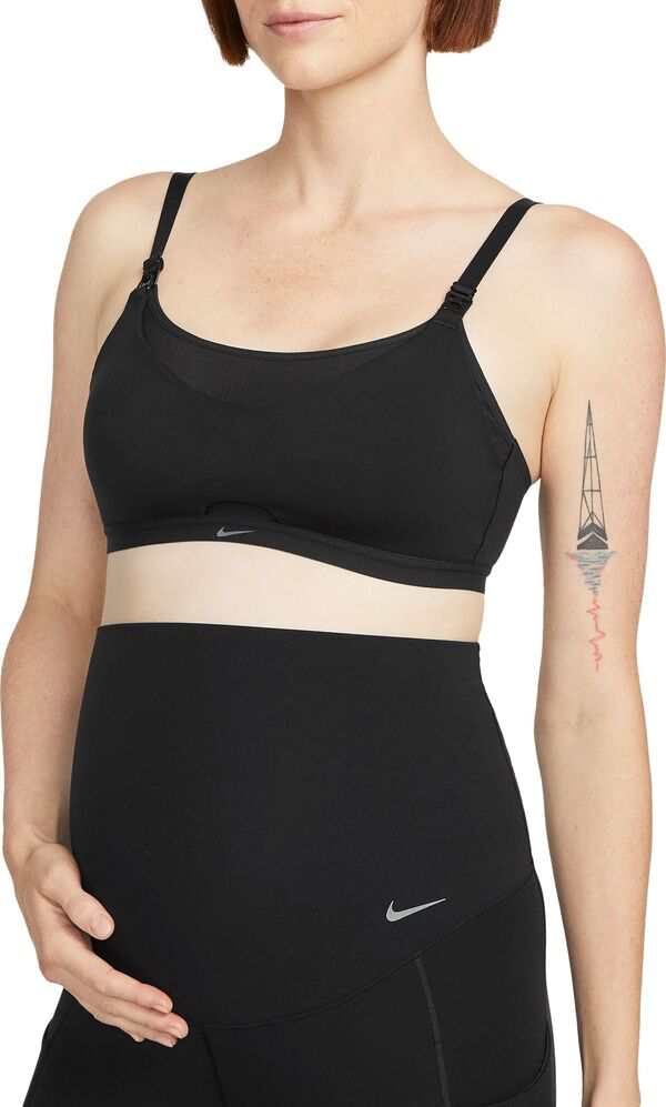 ナイキ レディース ブラジャー アンダーウェア Nike Women's Alate Light-Support Lightly Lined Maternity Sports Bra Black