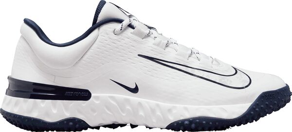 ナイキ レディース スニーカー シューズ Nike Women's Alpha Huarache Elite 4 Turf Softball Shoes Platinum/Navy