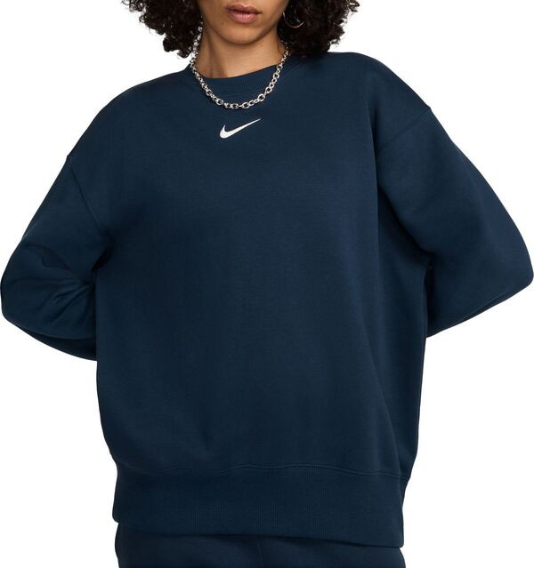 ナイキ レディース パーカー・スウェット アウター Nike Sportswear Women's Phoenix Fleece Oversized Crewneck Sweatshirt Armory Navy