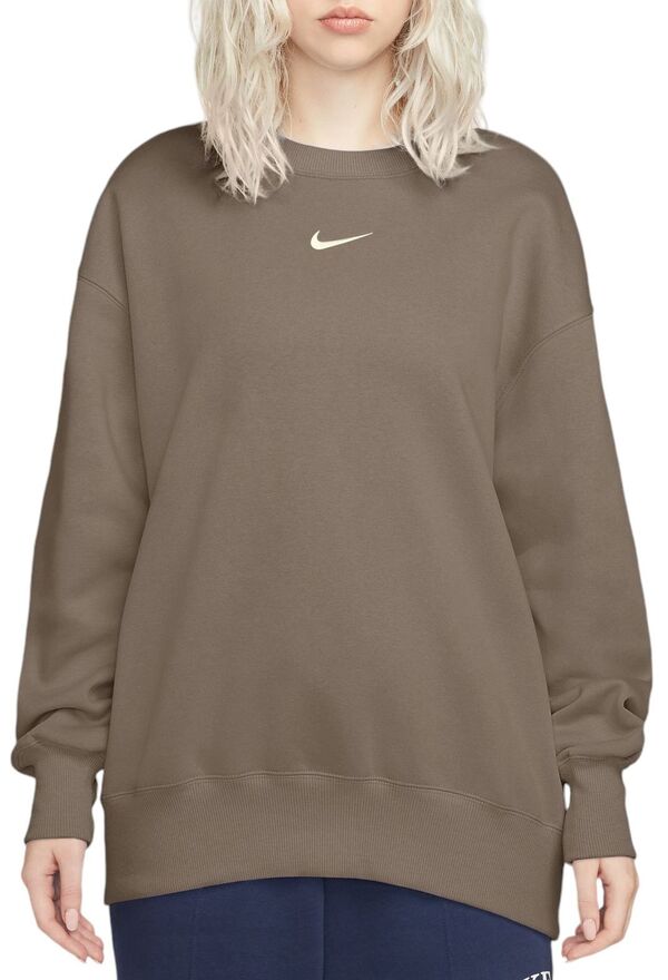 ナイキ レディース パーカー・スウェット アウター Nike Women's Sportswear Phoenix Fleece Oversized Sweatshirt Mink Brown