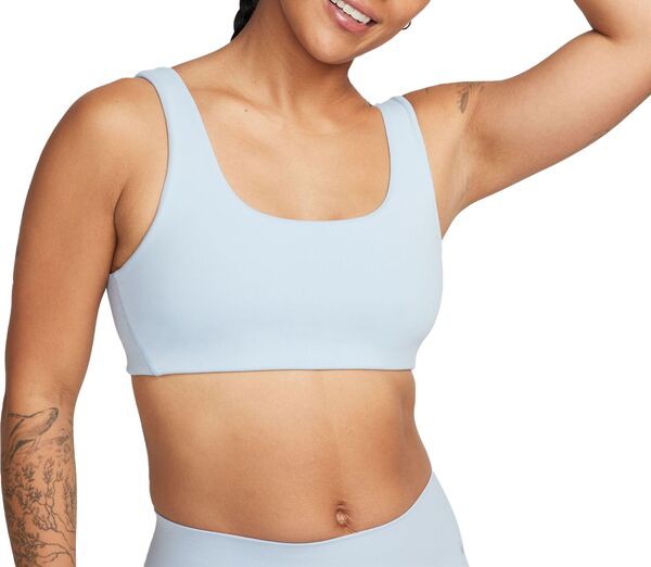 ナイキ レディース ブラジャー アンダーウェア Nike Women's One Scoop Light-Support Lightly Lined U-Neck Sports Bra Lt Armory Blue