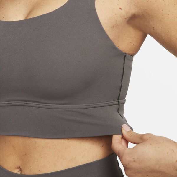 ナイキ レディース ブラジャー アンダーウェア Nike Women's Alate Ellipse Medium-Support Padded Longline Sports Bra MEDIUM ASH