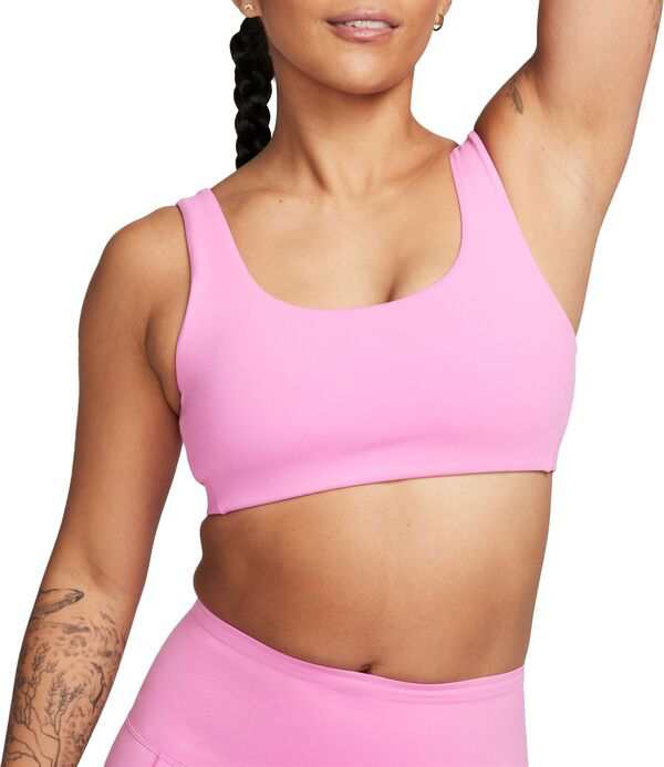 ナイキ レディース ブラジャー アンダーウェア Nike Women's One Scoop Light-Support Lightly Lined U-Neck Sports Bra Playful Pink