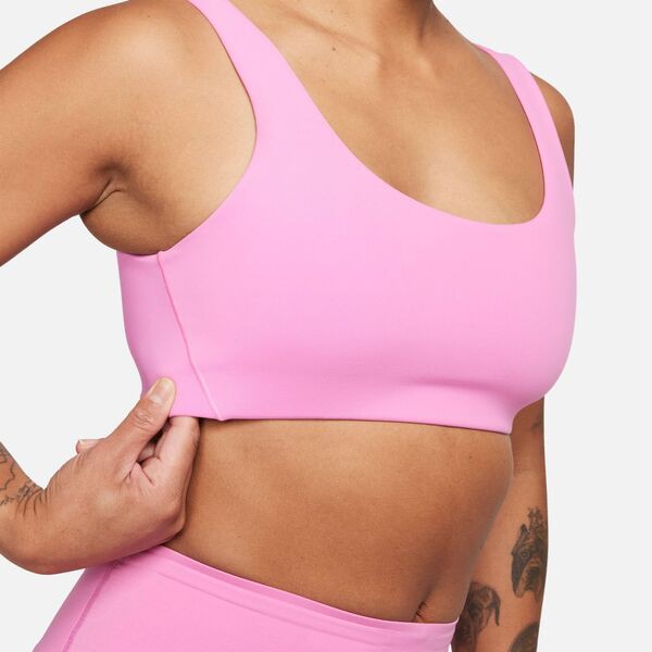 ナイキ レディース ブラジャー アンダーウェア Nike Women's One Scoop Light-Support Lightly Lined U-Neck Sports Bra Playful Pink