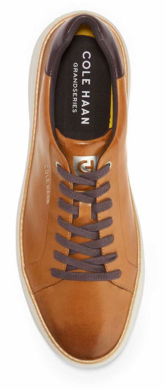 コールハーン メンズ スニーカー シューズ Cole Haan Men's Grand Pro Topspin Shoes Tan/White