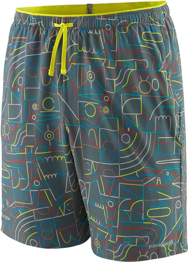 パタゴニア メンズ ハーフパンツ・ショーツ ボトムス Patagonia Mens Multi Trails Shorts Lose Yrself Otln/Novu Grnの通販は 11,146円