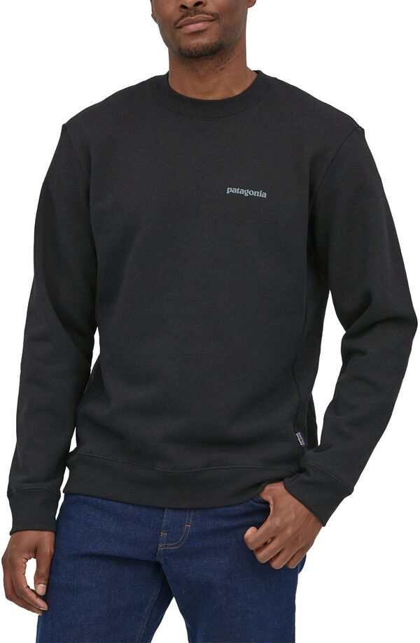 パタゴニア メンズ パーカー・スウェット アウター Patagonia Fitz Roy Icon Uprisal Crew Sweatshirt Ink Black