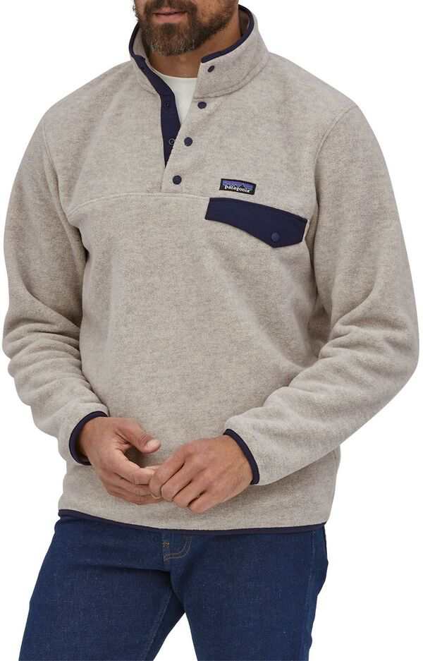 パタゴニア メンズ ジャケット・ブルゾン アウター Patagonia Mens' Lightweight Synchilla Snap Fleece Pullover Oatmeal Heather