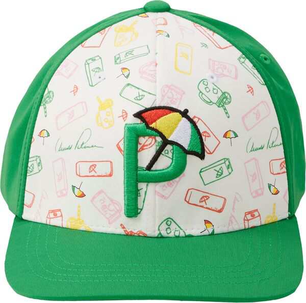 プーマ メンズ 帽子 アクセサリー PUMA Men's Palmer Iced Tea P Snapback Golf Cap Bright Green