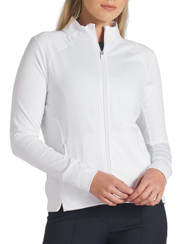 プーマ レディース ジャケット・ブルゾン アウター PUMA Women's Full Zip Cloudspun Heather Golf Jacket White Glow