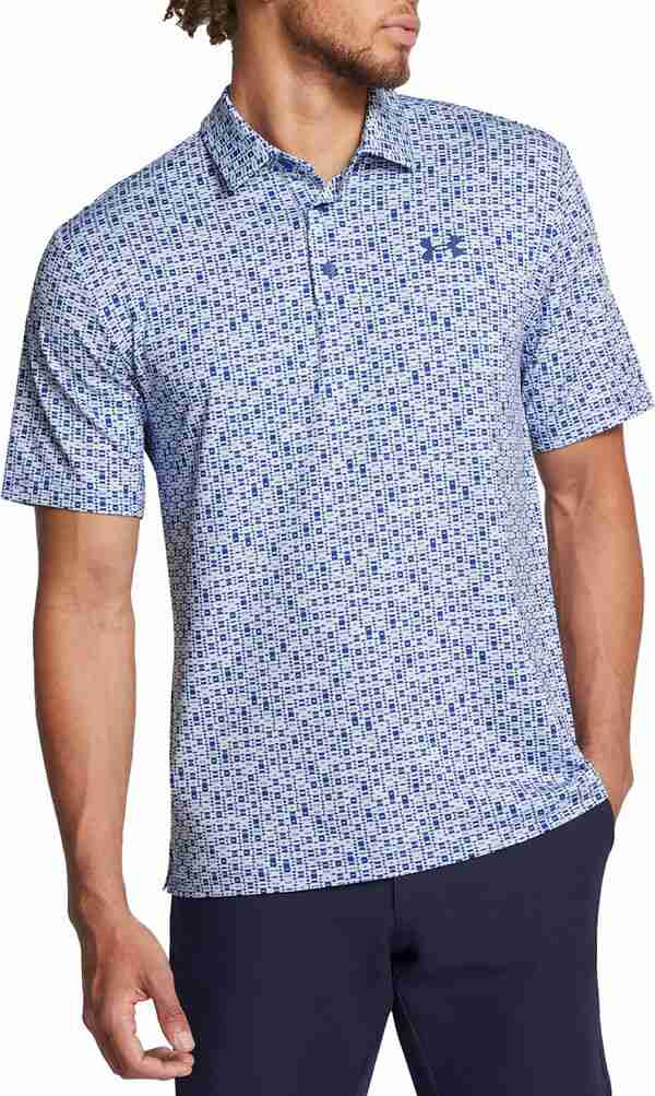 アンダーアーマー メンズ ポロシャツ トップス Under Armour Men's Playoff 3.0 Golf Polo Nimbus Blue Printの通販は