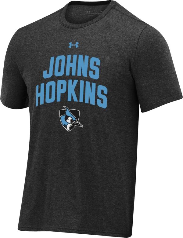 アンダーアーマー レディース Tシャツ トップス Under Armour Women's Johns Hopkins Blue Jays Black Heather All Day T-Shirtの通販は