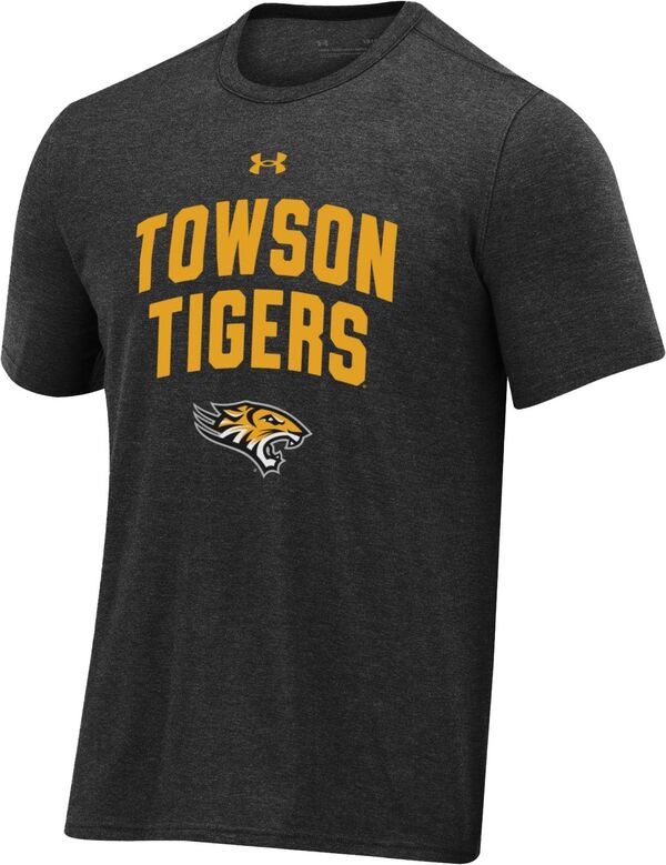 アンダーアーマー レディース Tシャツ トップス Under Armour Women's Towson Tigers Black Heather All Day T-Shirt