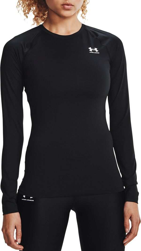 アンダーアーマー レディース シャツ トップス Under Armour Women's HeatGear Compression Long-Sleeve Shirt Black