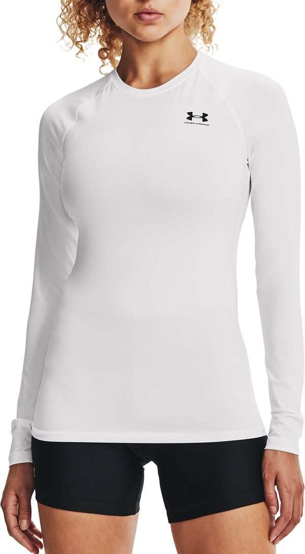 アンダーアーマー レディース シャツ トップス Under Armour Women's HeatGear Compression Long-Sleeve Shirt White