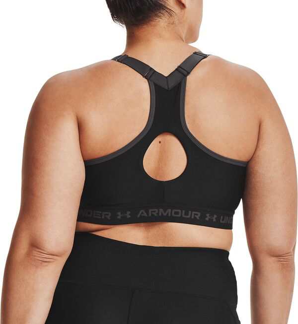 アンダーアーマー レディース ブラジャー アンダーウェア Under Armour Women's High Crossback Zip Sports Bra Black/Black