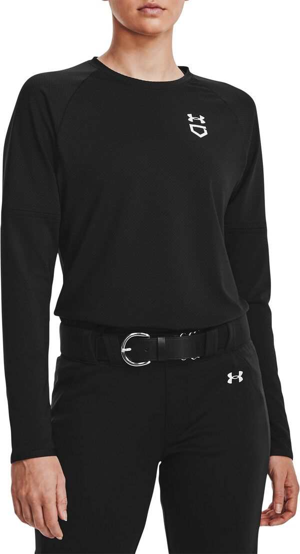 アンダーアーマー レディース パーカー・スウェット アウター Under Armour Women's Softball Crewneck Pullover Sweatshirt Black