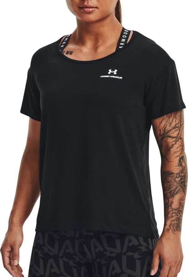 アンダーアーマー レディース シャツ トップス Under Armour Women's UA RUSH Energy Core Short Sleeve T-Shirt Black