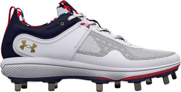 under armour white metal softball cleats