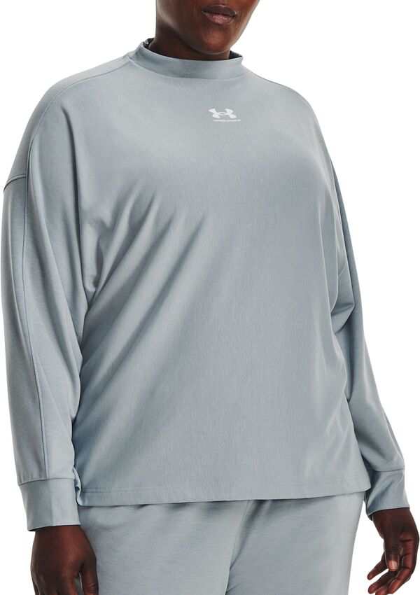 アンダーアーマー レディース パーカー・スウェット アウター Under Armour Women's Rival Terry Oversized Plus Crewneck Sweatshirt Ha