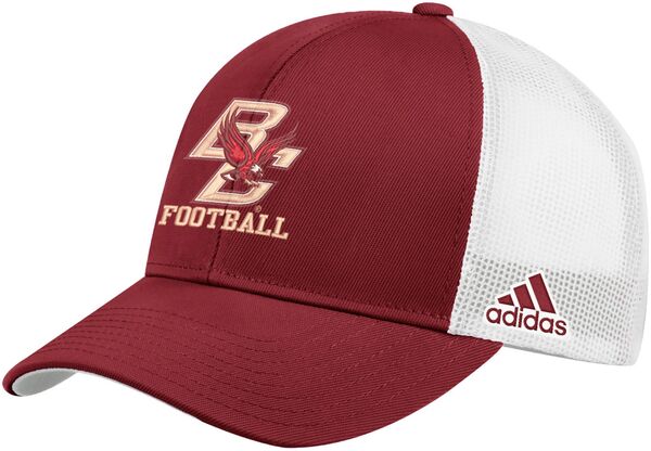 アディダス メンズ 帽子 アクセサリー adidas Men's Boston College Eagles Maroon Structured Adjustable Trucker Hatの通販は