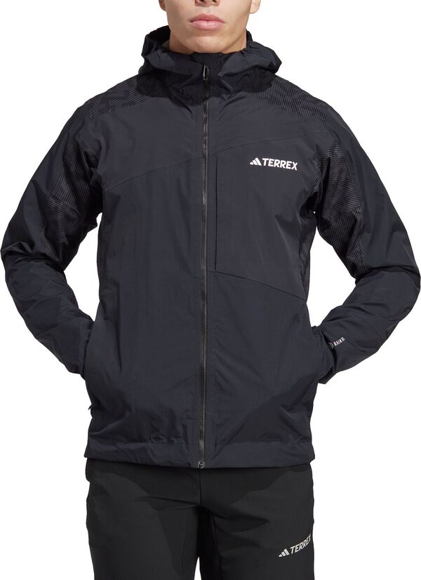 アディダス メンズ ジャケット・ブルゾン アウター adidas Terrex Men's Xperior Hybrid Rain Jacket Black