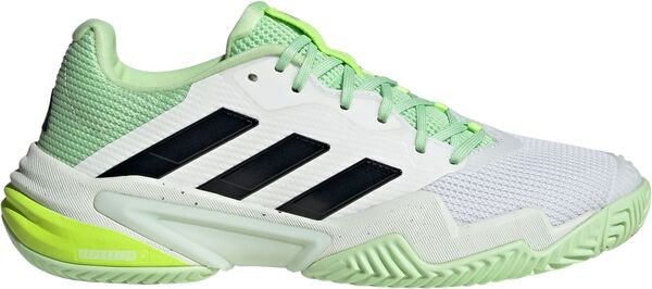 アディダス メンズ スニーカー シューズ adidas Men's Barricade 13 Tennis Shoes White/Black/Green