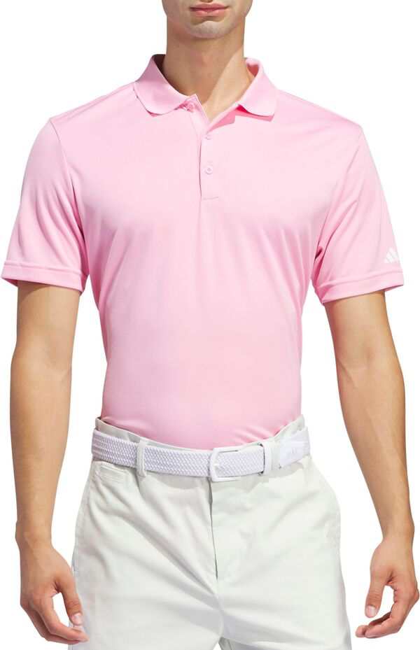 アディダス メンズ ポロシャツ トップス adidas Men's Short Sleeve Performance Golf Polo Light Pinkの通販は