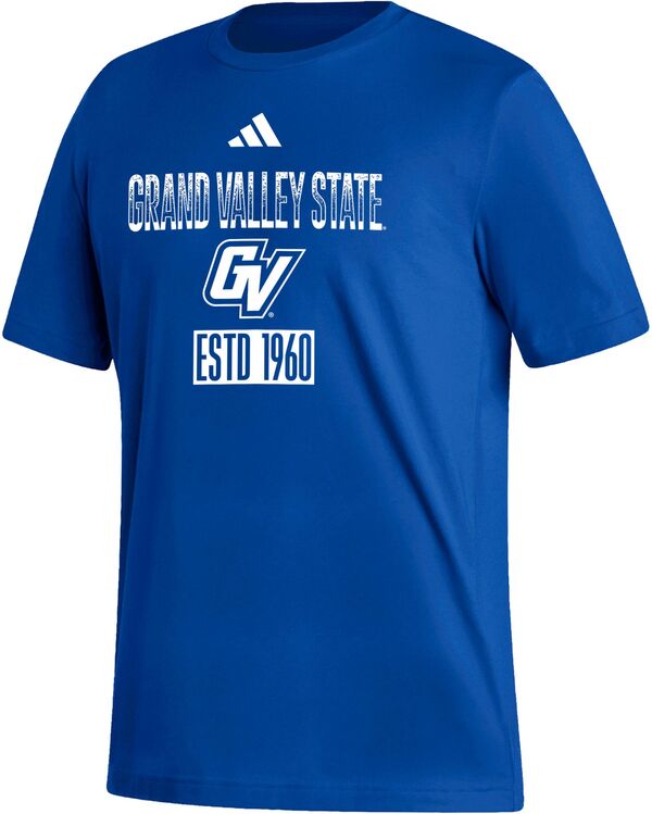 アディダス メンズ Tシャツ トップス adidas Men's Grand Valley State Lakers Laker Blue Amplifier T-Shirt