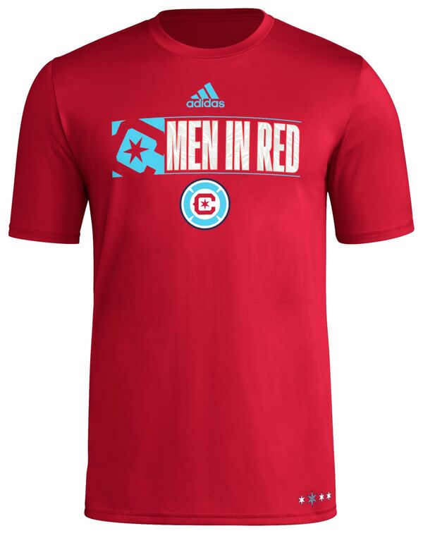 アディダス メンズ Tシャツ トップス adidas Adult Chicago Fire 2024 Jersey Hook Red T-Shirtの通販は